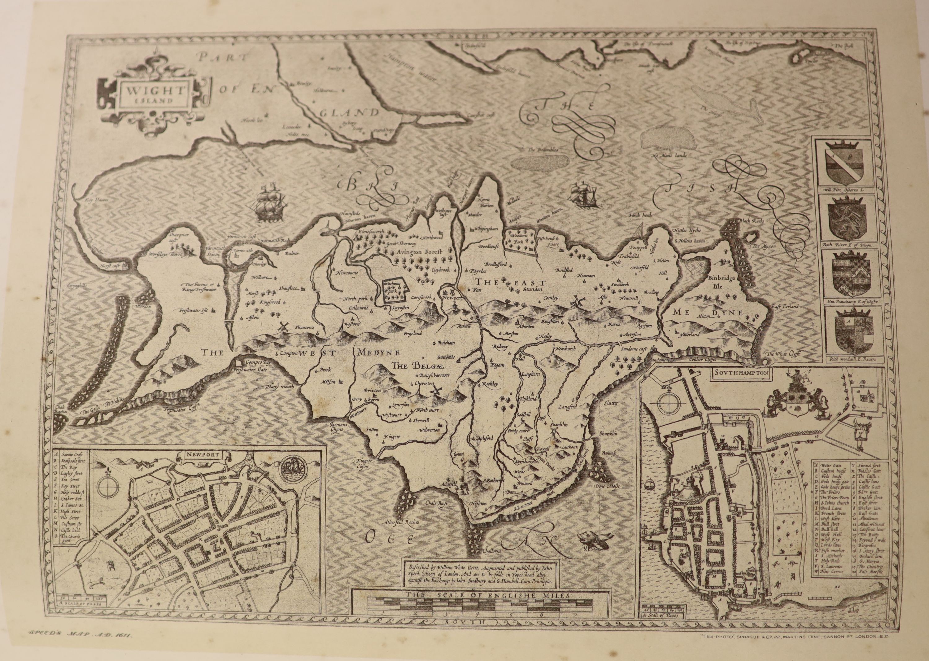 Stone, Percy Goddard. The Architectural Antiquities of the Isle of Wight from the XIth to the XVIIth Centuries Inclusive, 2 vols in 1, folio. Published by the Author,1891.